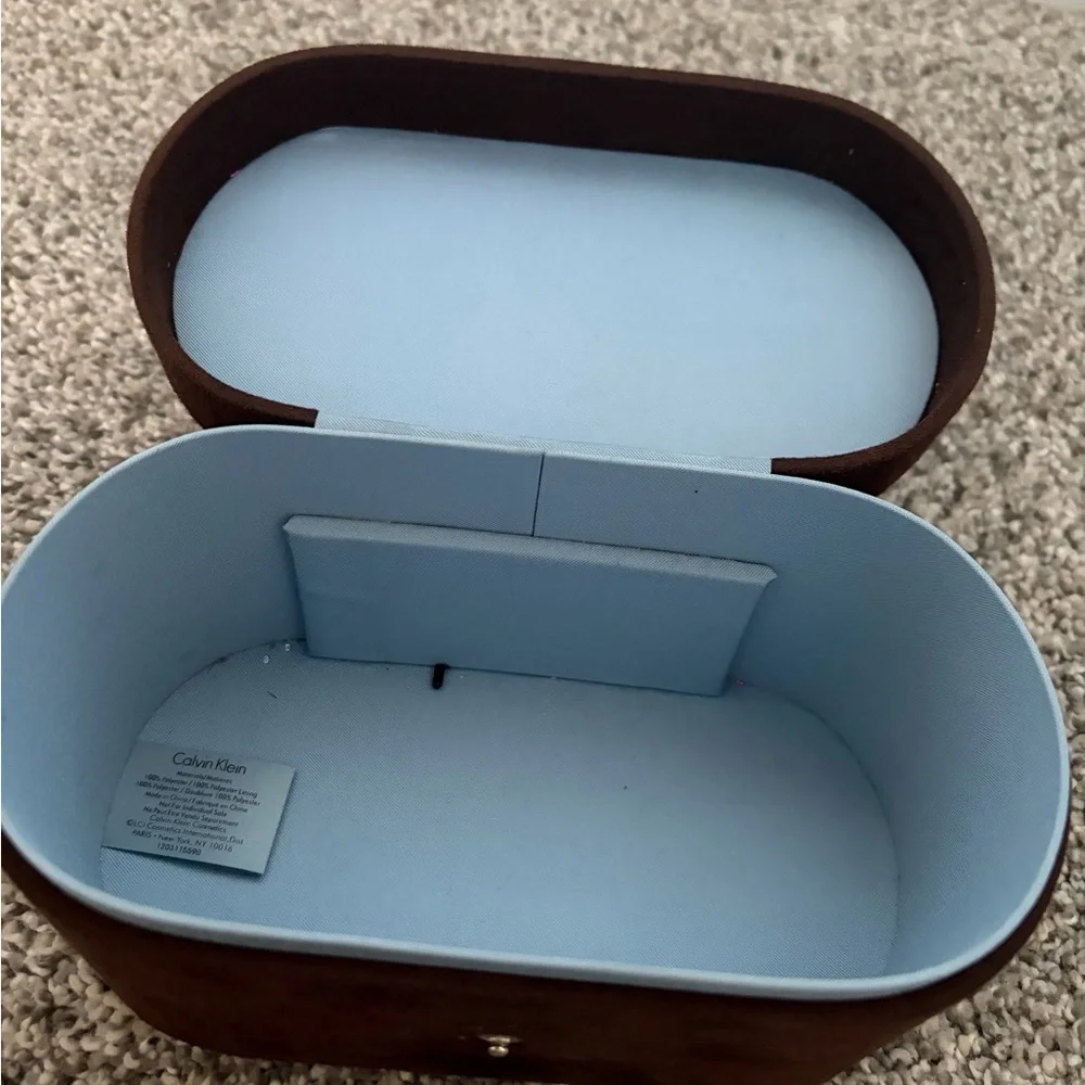 Calvin Klein Brown Suede Jewelry Box